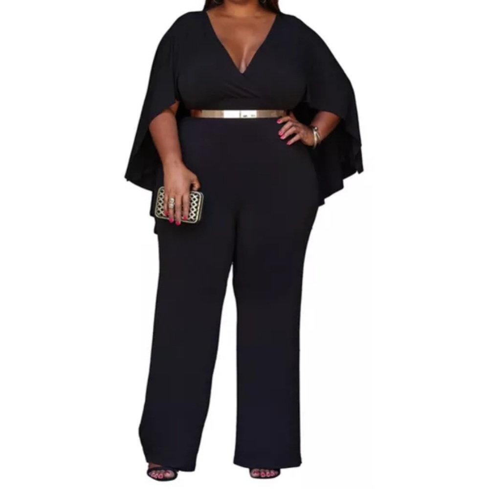 Caped jumpsuit